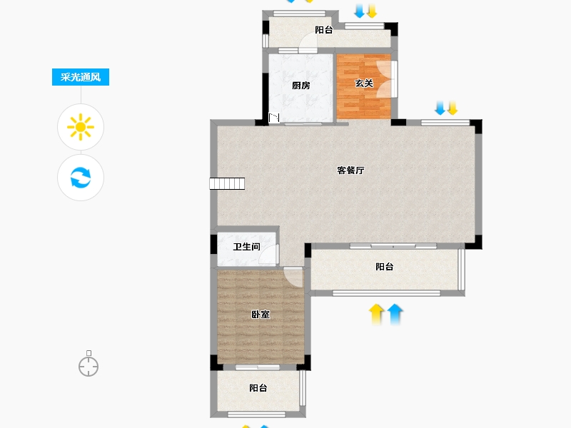 湖南省-长沙市-湘江富力城-102.22-户型库-采光通风