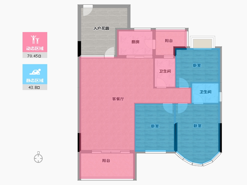 广东省-惠州市-好益康龙林上观-117.24-户型库-动静分区