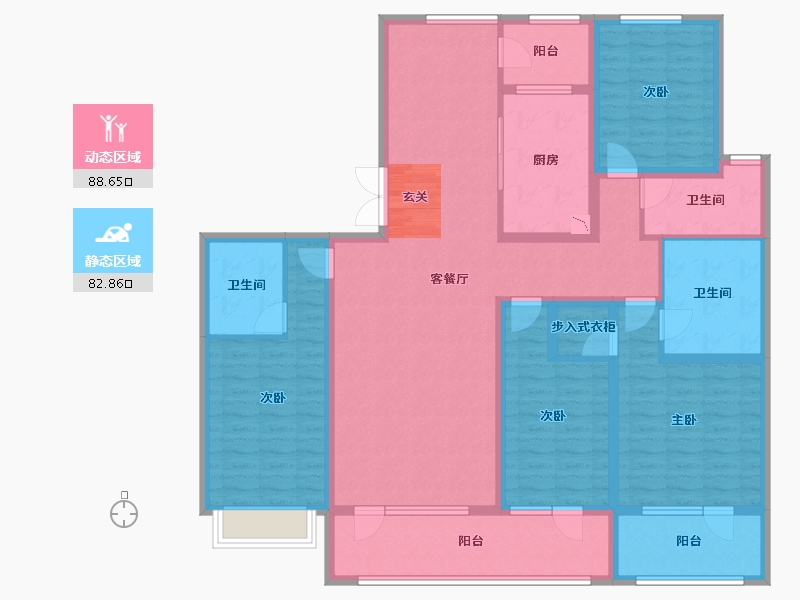 山东省-枣庄市-中兴世纪城-152.44-户型库-动静分区