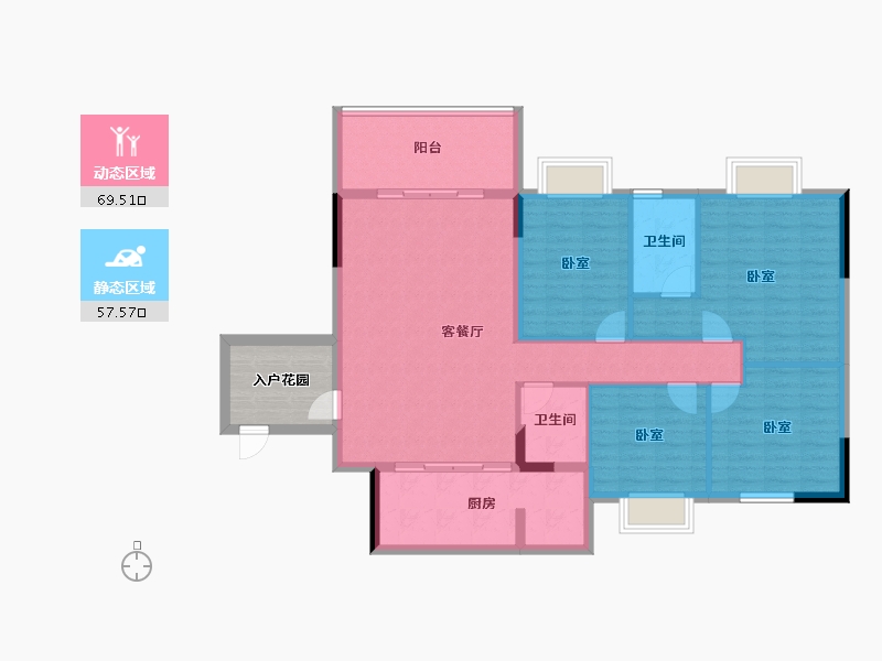 广东省-惠州市-好益康龙林上观-121.92-户型库-动静分区