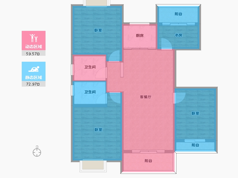 河南省-信阳市-怡景学苑-119.01-户型库-动静分区