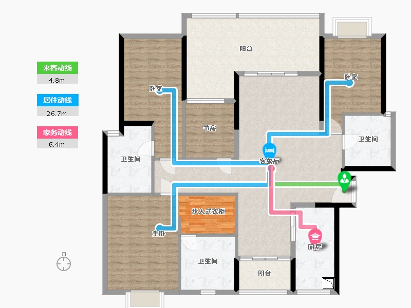 广东省-广州市-翡翠绿洲-164.73-户型库-动静线