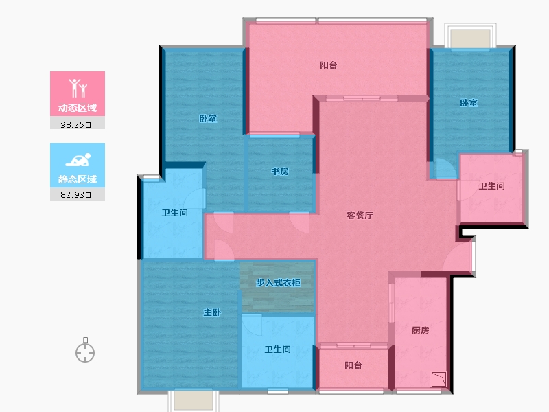 广东省-广州市-翡翠绿洲-164.73-户型库-动静分区