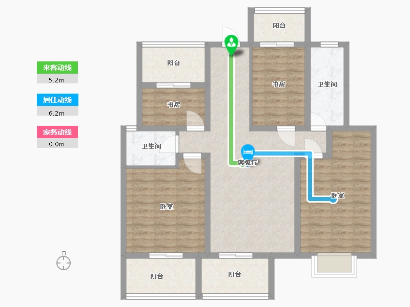 湖南省-株洲市-亿都澜庭-97.50-户型库-动静线