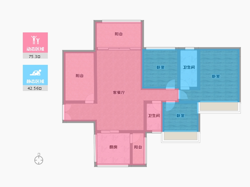 广东省-湛江市-威雅沿江半岛-104.15-户型库-动静分区