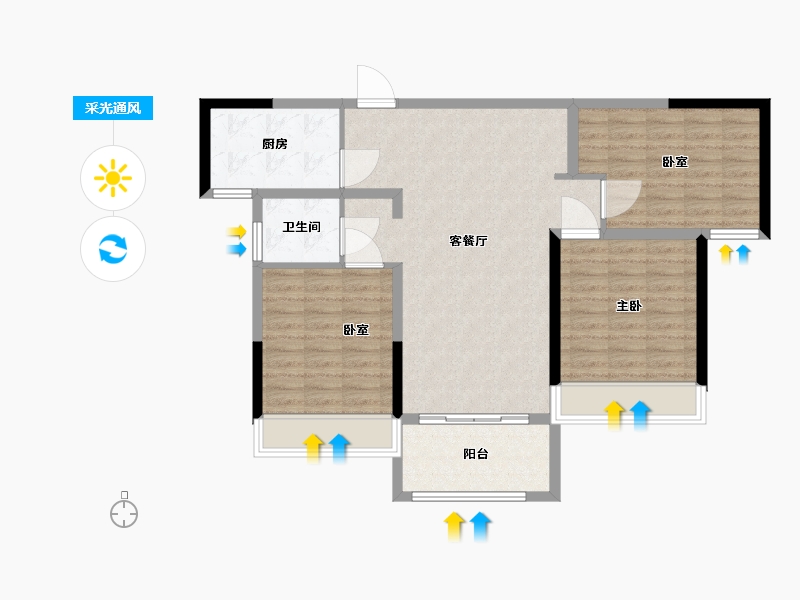 河南省-许昌市-怡和华府-92.01-户型库-采光通风