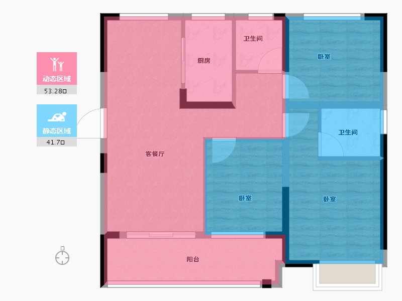 浙江省-绍兴市-合生杭州湾国际新城-85.00-户型库-动静分区