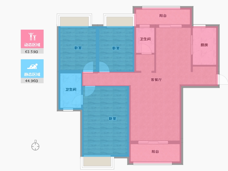 湖北省-黄冈市-山城都市-96.94-户型库-动静分区