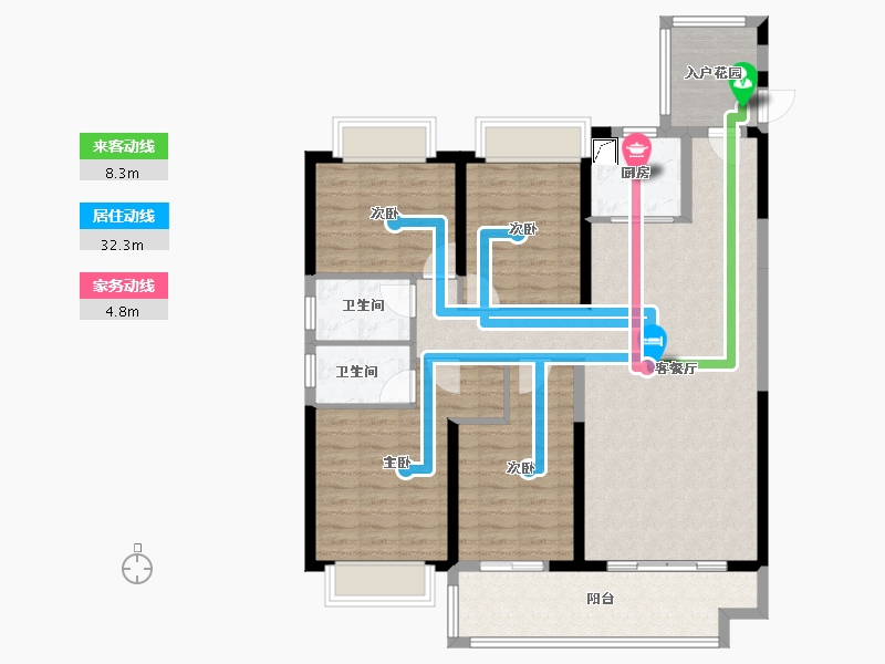 湖南省-湘潭市-碧桂园潭州府-114.33-户型库-动静线