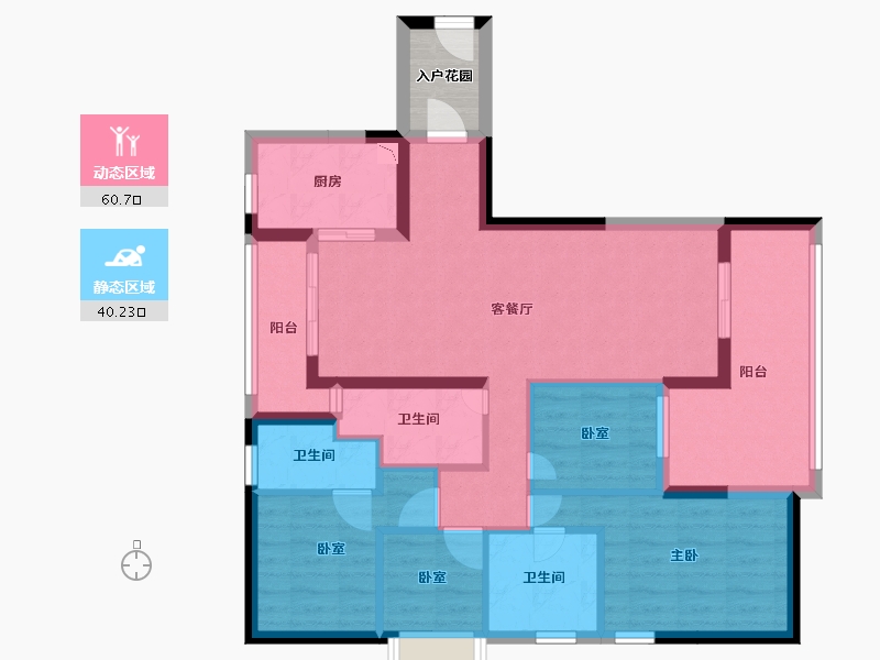 广东省-广州市-翡翠绿洲-91.76-户型库-动静分区