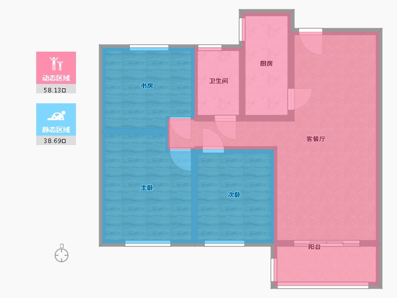 安徽省-蚌埠市-煜华里-86.01-户型库-动静分区