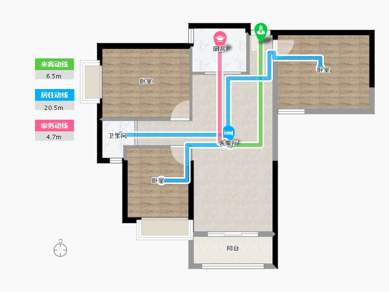 湖北省-黄石市-金典锦寓-91.27-户型库-动静线