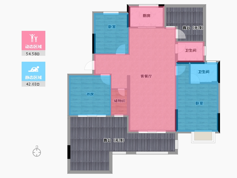 湖北省-孝感市-御颂新天地-120.82-户型库-动静分区