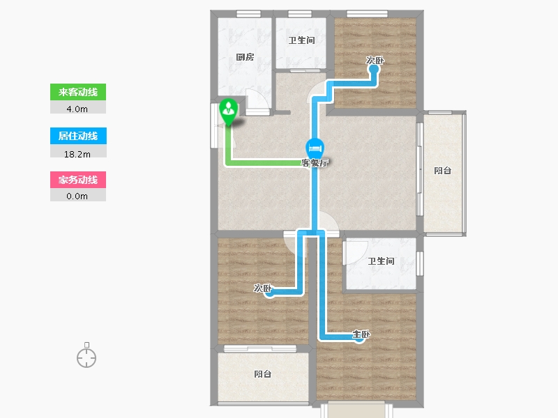 安徽省-蚌埠市-通成紫都顺苑-86.96-户型库-动静线