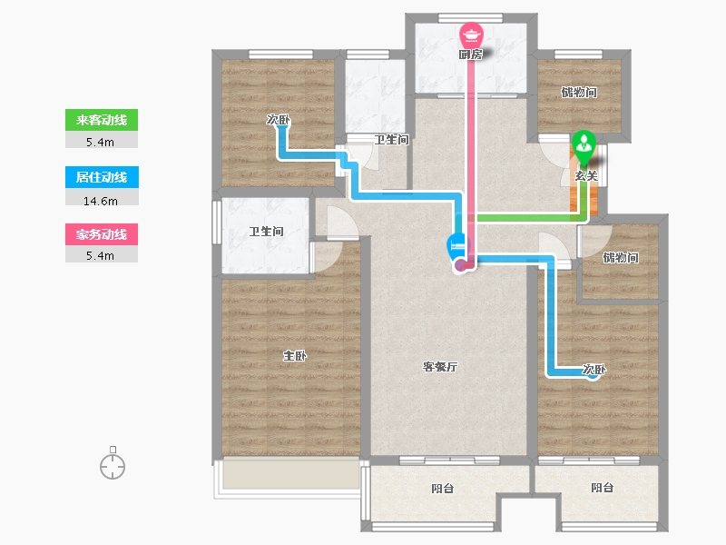 安徽省-蚌埠市-煜华里-112.00-户型库-动静线