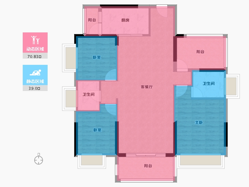 广东省-惠州市-世纪金湖-98.99-户型库-动静分区