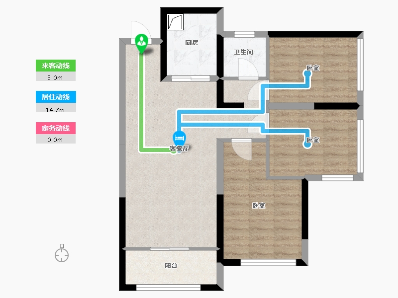 湖南省-株洲市-金轮津桥华府-71.22-户型库-动静线