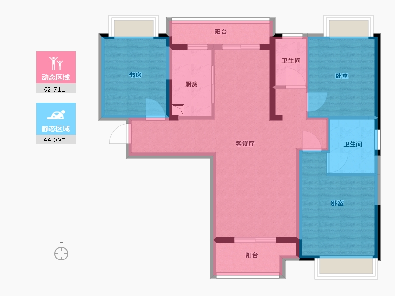 湖北省-武汉市-航城丽都-95.10-户型库-动静分区