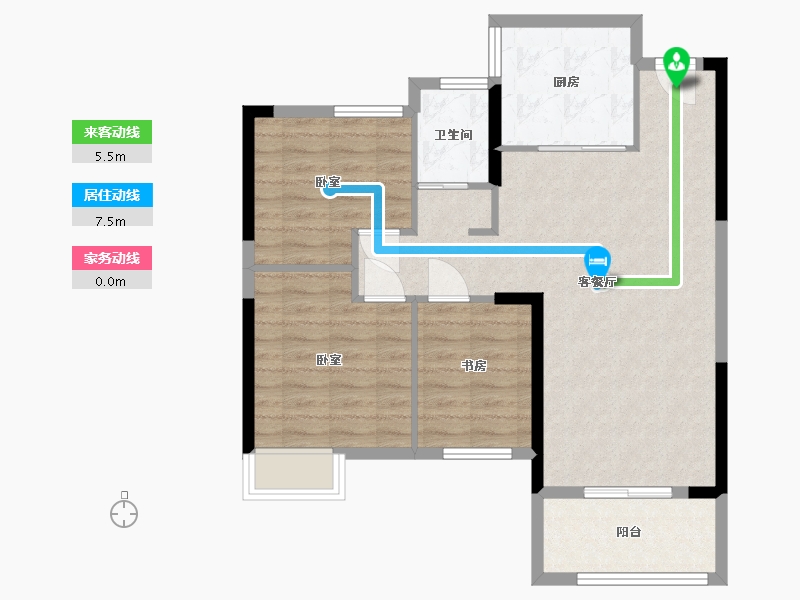 湖北省-武汉市-维纳春天-78.08-户型库-动静线