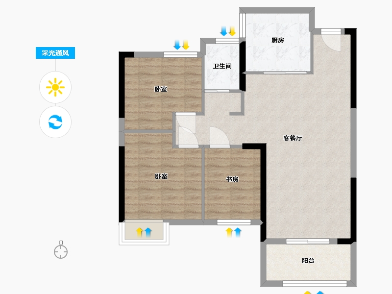 湖北省-武汉市-维纳春天-78.08-户型库-采光通风