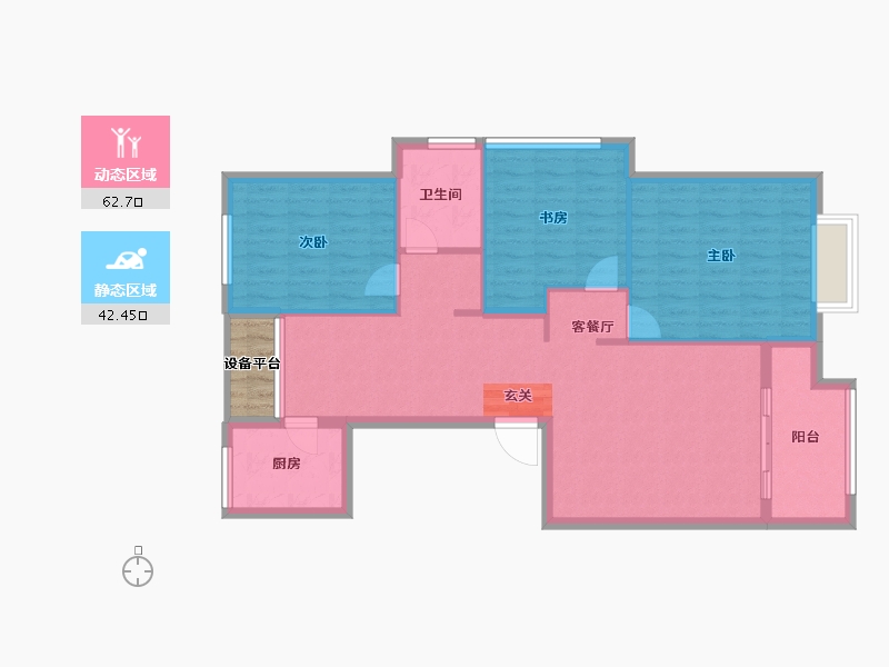 山东省-枣庄市-北大洋楼公馆-98.00-户型库-动静分区