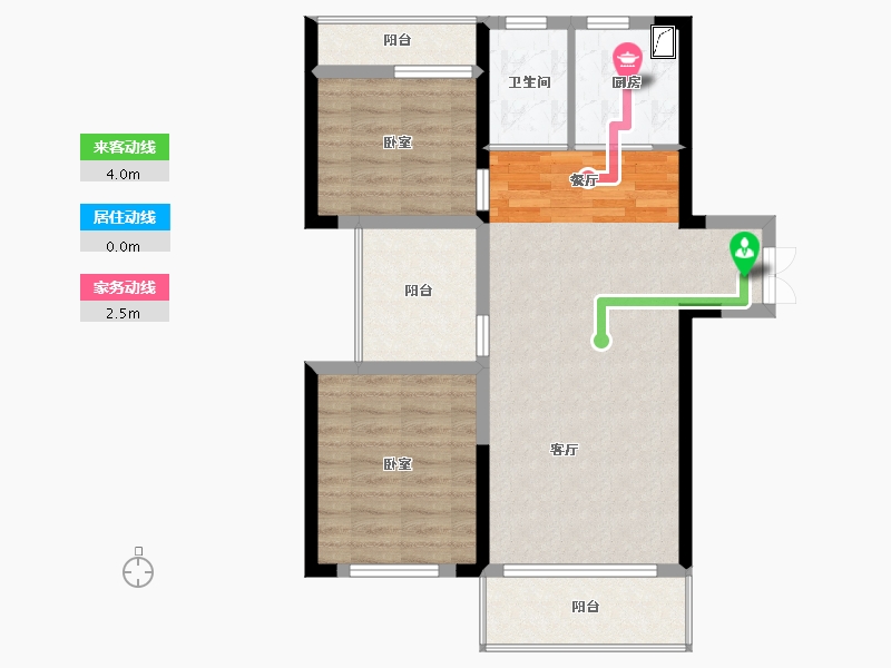 湖南省-长沙市-正旺·U公馆-73.69-户型库-动静线