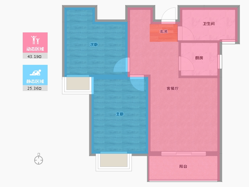 山东省-枣庄市-中坚1878-61.15-户型库-动静分区