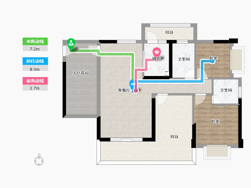 广东省-惠州市-天润嘉园-92.30-户型库-动静线