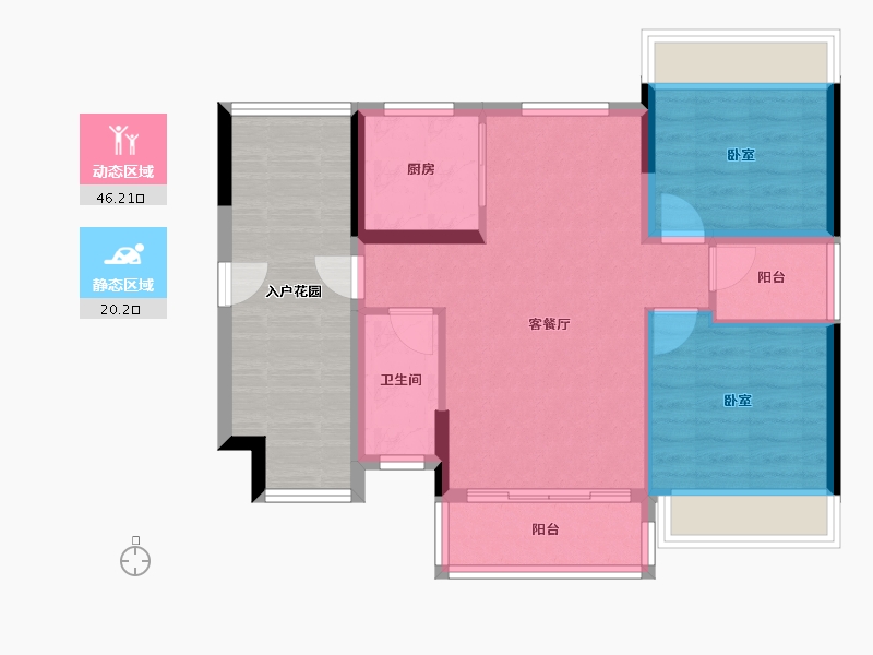 广东省-惠州市-夏日南庭三期-73.65-户型库-动静分区