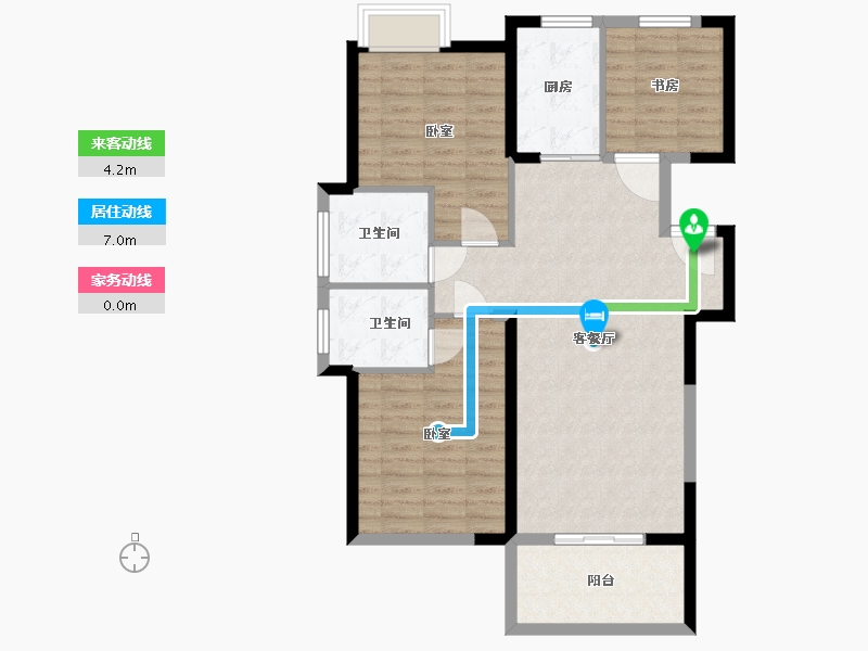 湖北省-武汉市-维纳春天-91.87-户型库-动静线