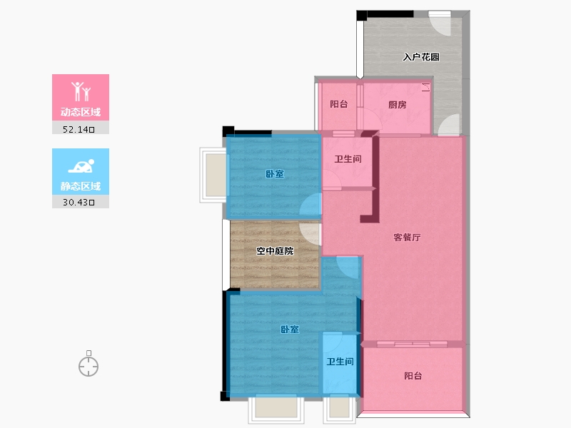 广东省-惠州市-天润嘉园-91.55-户型库-动静分区