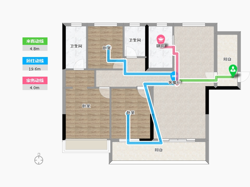 河南省-信阳市-新县·建业壹号城邦-109.00-户型库-动静线