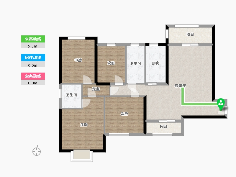 湖南省-长沙市-长沙恒大清澜苑-112.81-户型库-动静线