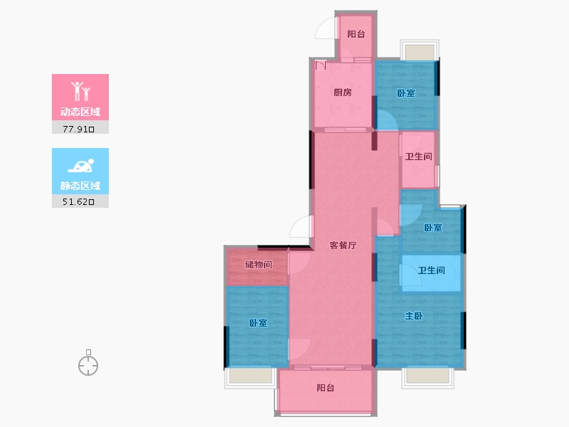 广东省-广州市-翡翠绿洲-116.99-户型库-动静分区