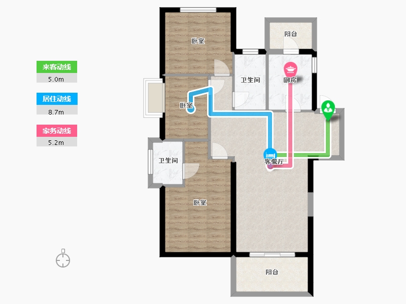 湖北省-武汉市-维纳春天-92.09-户型库-动静线