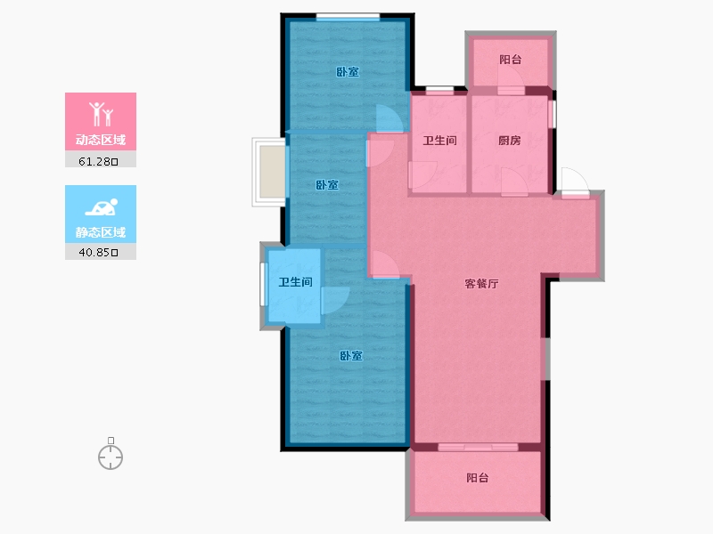 湖北省-武汉市-维纳春天-92.09-户型库-动静分区