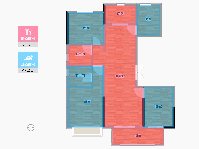 河南省-郑州市-豫发国园·柒号院-113.86-户型库-动静分区