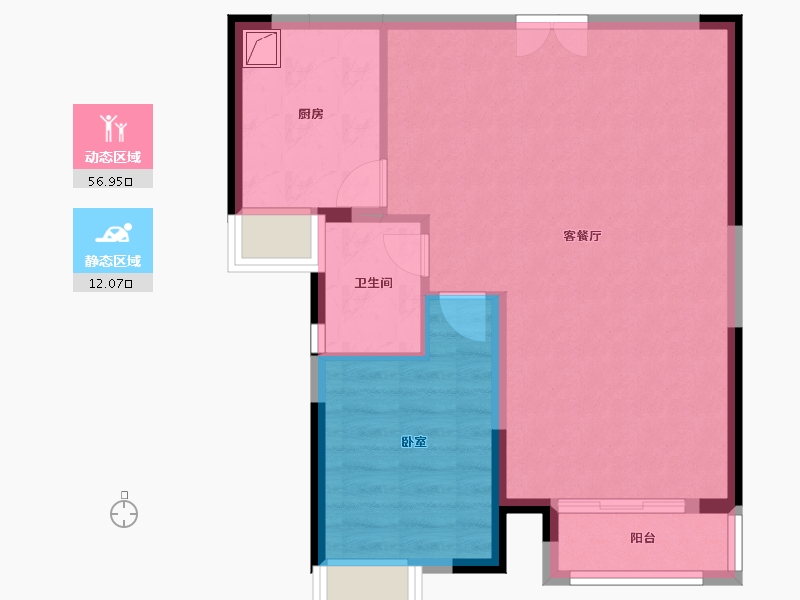 湖南省-长沙市-大汉月亮河畔-62.29-户型库-动静分区