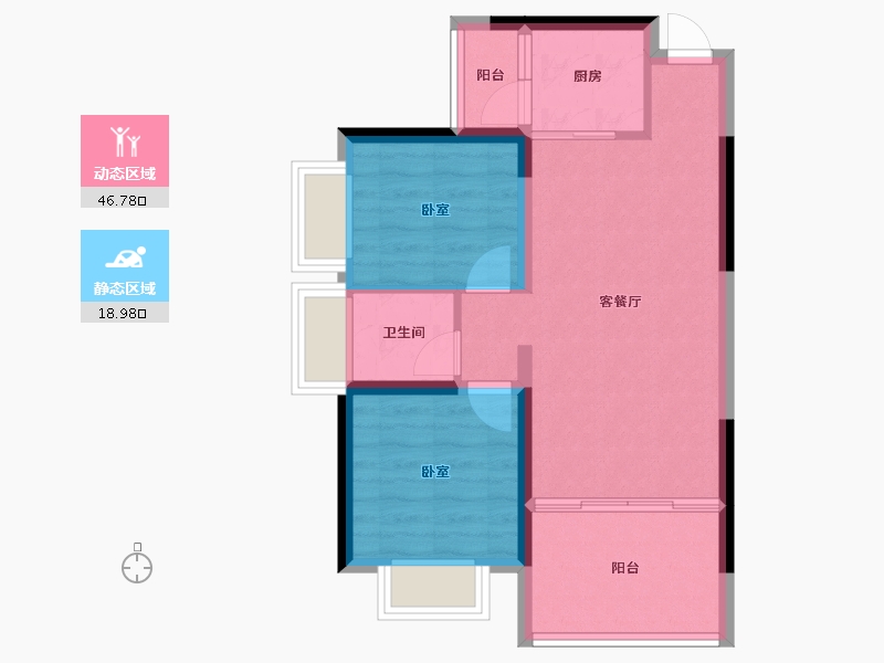 广东省-惠州市-好益康龙林上观-58.57-户型库-动静分区