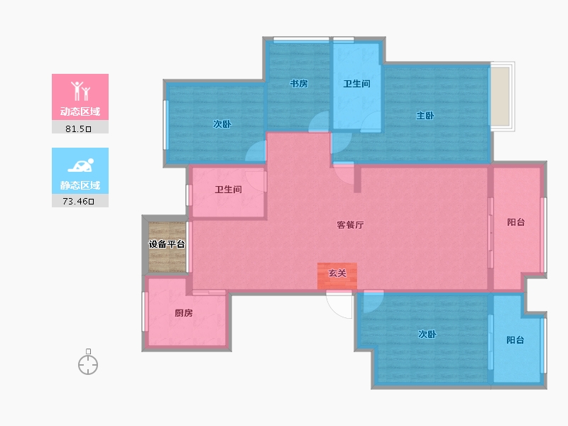 山东省-枣庄市-北大洋楼公馆-144.00-户型库-动静分区