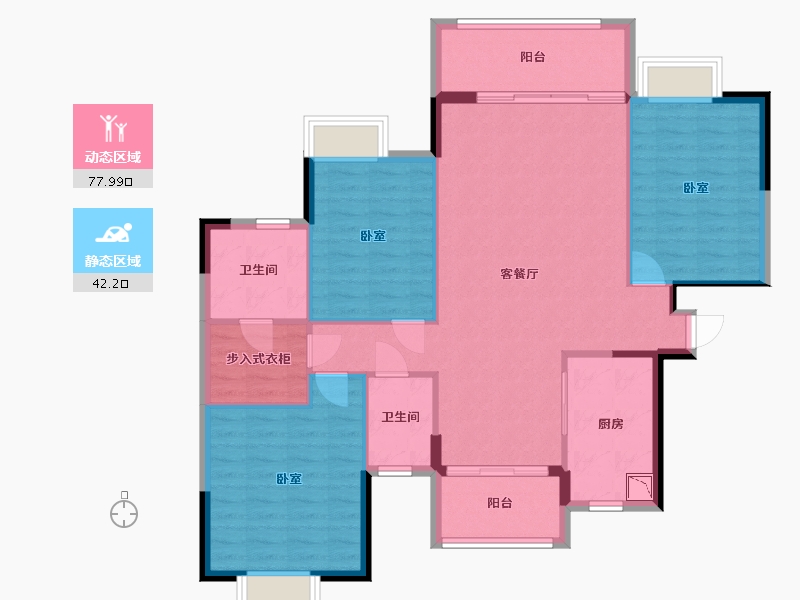 广东省-广州市-翡翠绿洲-109.67-户型库-动静分区