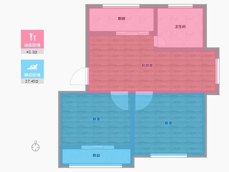 山东省-潍坊市-华洋和谐家园-70.00-户型库-动静分区