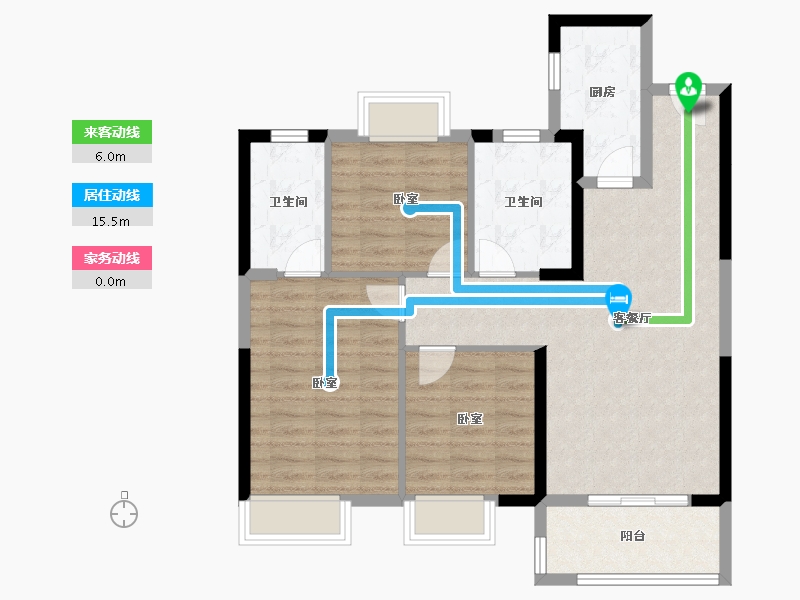 湖北省-武汉市-车都春台里-85.83-户型库-动静线