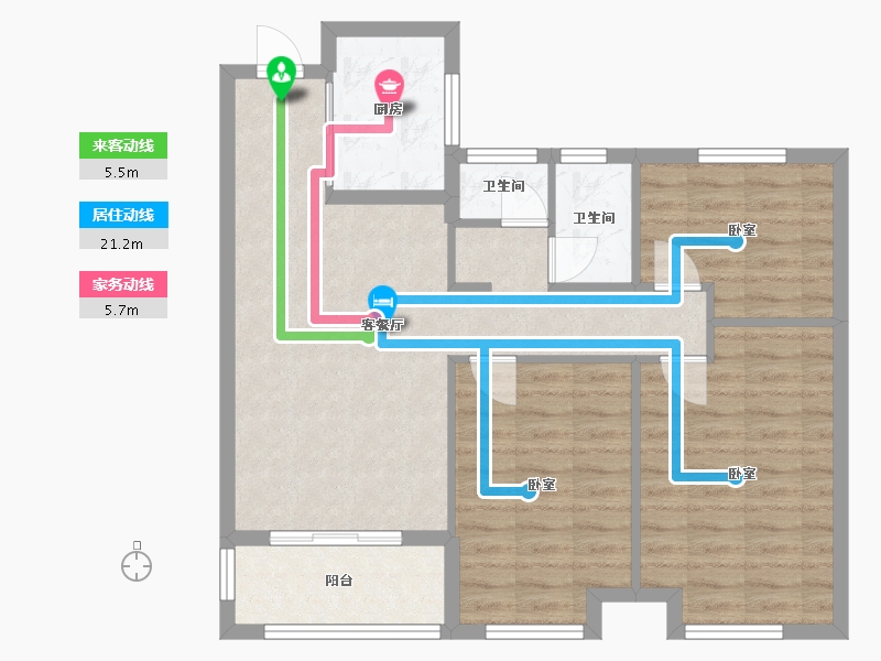 湖北省-武汉市-状元府-81.38-户型库-动静线