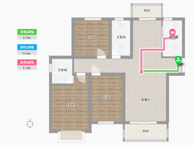 安徽省-蚌埠市-通成紫都顺苑-97.10-户型库-动静线