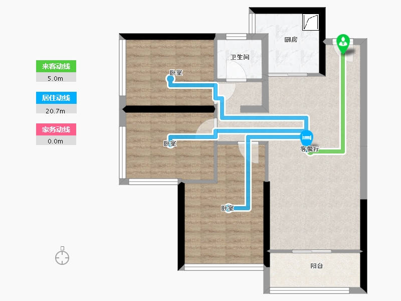 湖南省-株洲市-金轮津桥华府-72.02-户型库-动静线