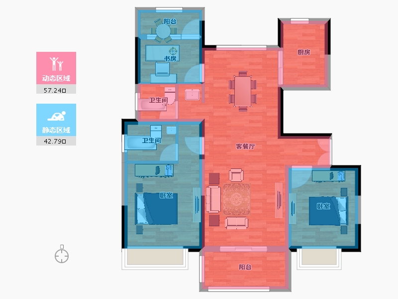 安徽省-安庆市-同安府-89.00-户型库-动静分区