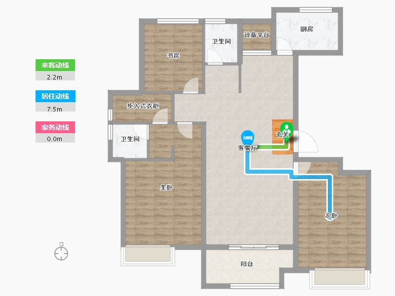 山东省-枣庄市-北大洋楼公馆-119.01-户型库-动静线