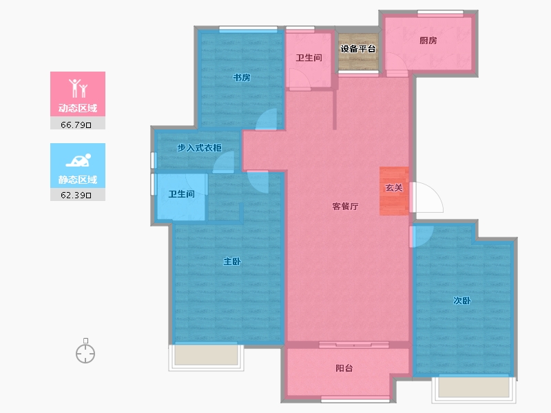 山东省-枣庄市-北大洋楼公馆-119.01-户型库-动静分区