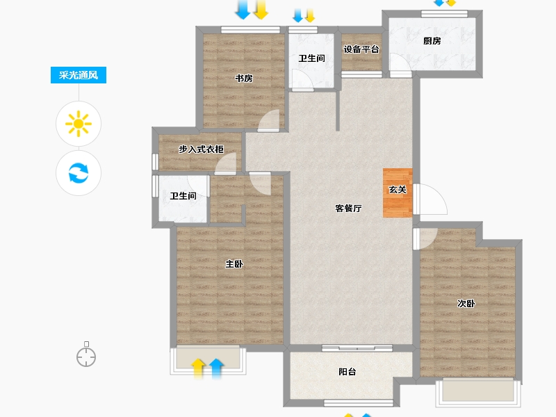 山东省-枣庄市-北大洋楼公馆-119.01-户型库-采光通风